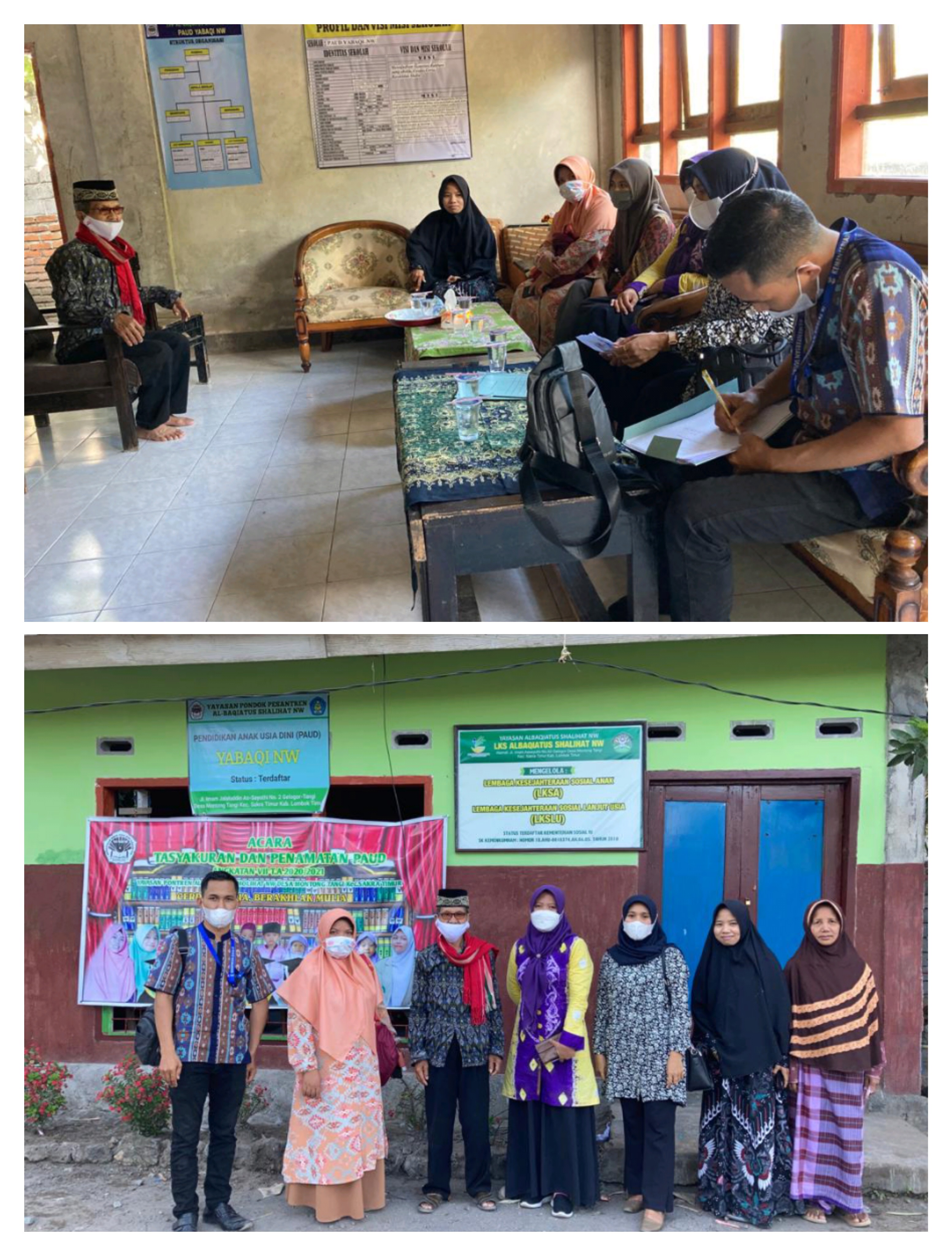 Kabid Rehsos (BQ. Lian) Bersama Kasi Anak dan LU (Nurul`in) dan Sakti Peksos Melakukan ke LKSA AS SAKINAH Tibu Jae, Desa Rensing, Kec. Sakra Barat Lombok Timur